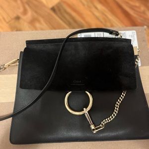 Chloe Faye large suede bag